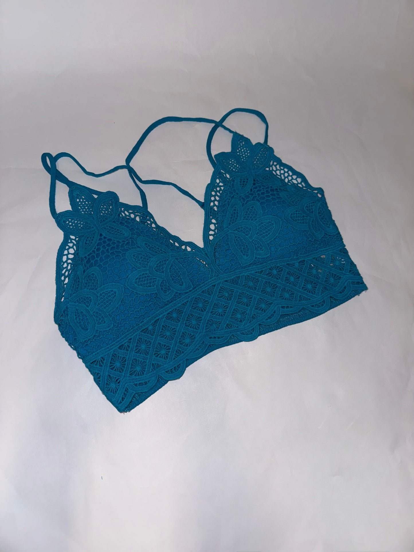 Lace Bralette - Ocean Blue
